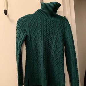 Land's End Green Sweater